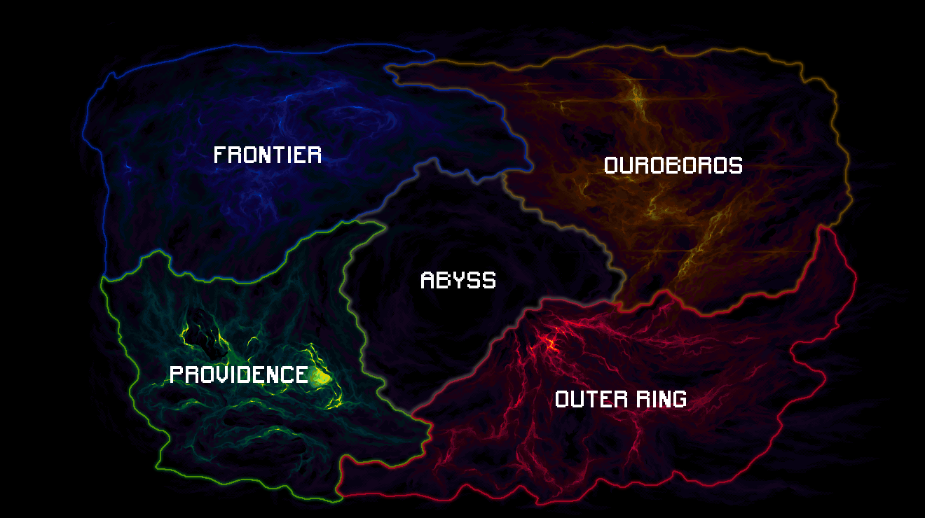 Map with region boundaries